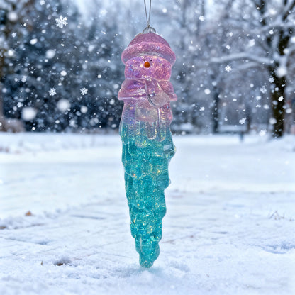 Moldes de resina para decoración de árbol de Navidad con forma de carámbano de cristal hechos a mano 