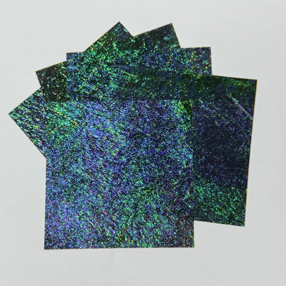 Iridescent Dichroic Film for Resin Art – Blue-Green Shimmer Effect