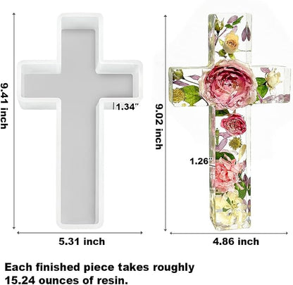 9-inch Classic Cross Ornament Resin Mold