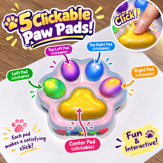 Handmade Cute Large Cat Paw Fidget Clicker Resin Mold