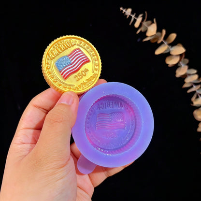 Handmade USA 250th Anniversary Ornament Resin Mold