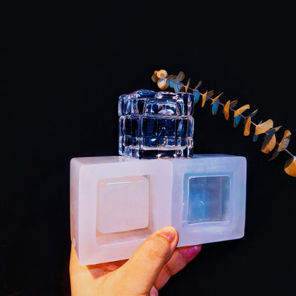 Handmade Ice Cube Square Storage Small Jar Resin Molds