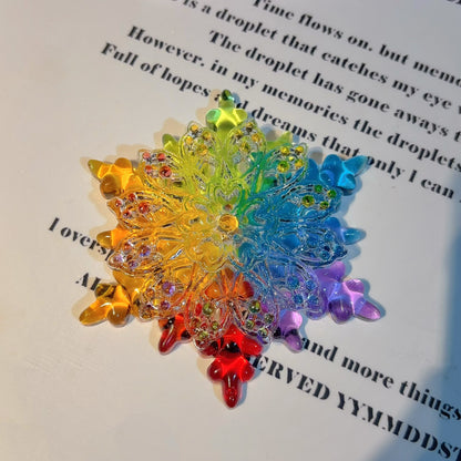 Handmade Double-Layer Rotating Snowflake Ornament Resin Mold