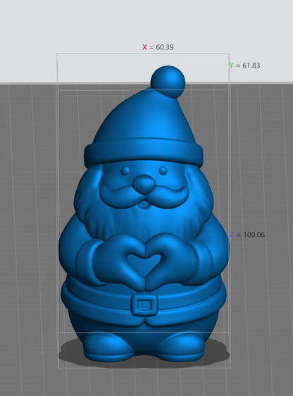 【VIP EXCLUSIVE】Handmade Heart-Hand Gesture Santa Claus Figurine Resin Mold