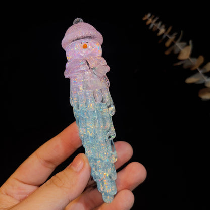 Moldes de resina para decoración de árbol de Navidad con forma de carámbano de cristal hechos a mano 