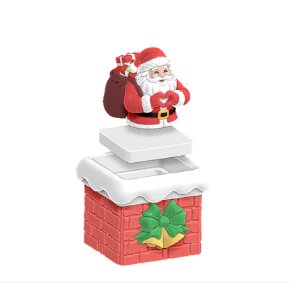 【VIP EXCLUSIVE】Handmade Heart Gesture Santa Claus Chimney Square Storage Jar Resin Mold