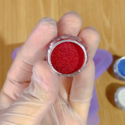 3-Color Mica Powder Set – Red, Blue & White