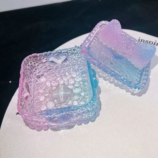 Handmade Diamond Square Heart Relief Storage Box Resin Mold