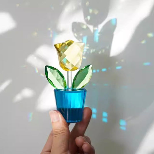 Handmade Crystal Flower Pot Ornament Resin Mold