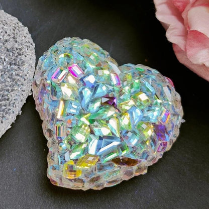 Handmade Diamond Slanted Heart Resin Mold