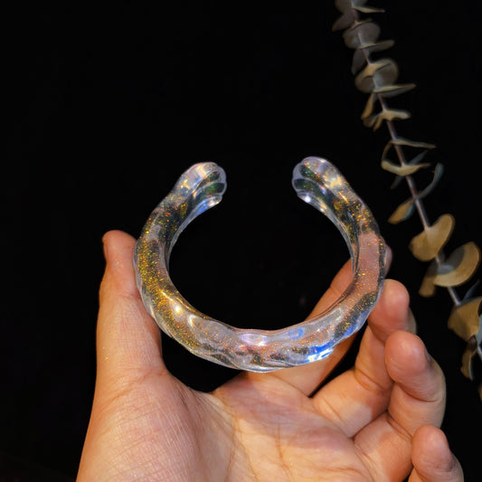 Handmade Water Ripple Half-open Cat Claw Bracelet Resin Mold【Inner Diameter：2.56 inches】