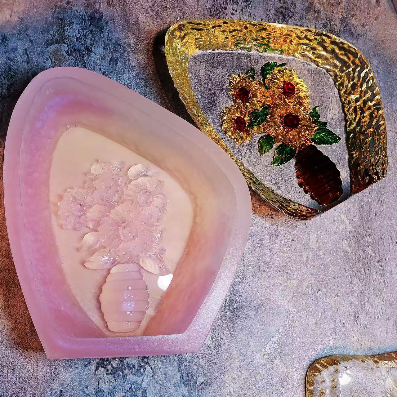 Handmade Crystal Sunflower Ornament Resin Mold