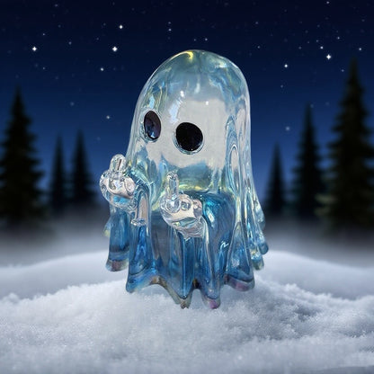 Handmade Shiny Middle Finger Ghost Ornament Resin Mold