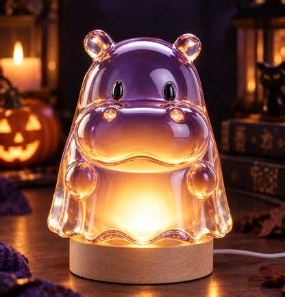 Handmade Cute Ghost Hippo Figurine Resin Mold