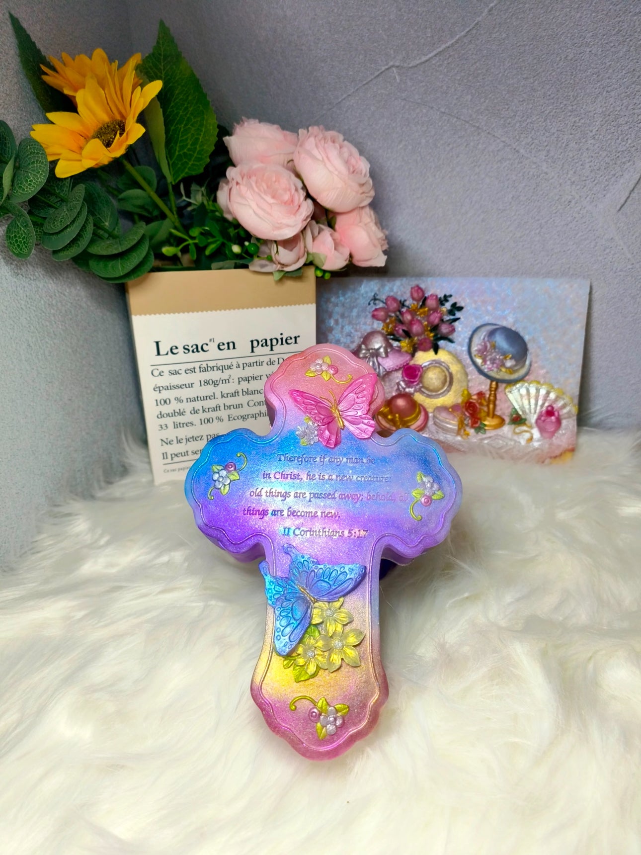 Handmade Large Vintage Cross Resin Molds Storage Resin Mold