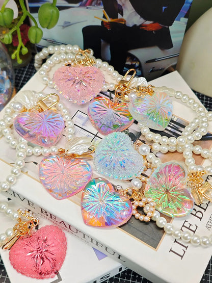 Handmade Diamond Heart Pendant Necklace with Hole Resin Mold