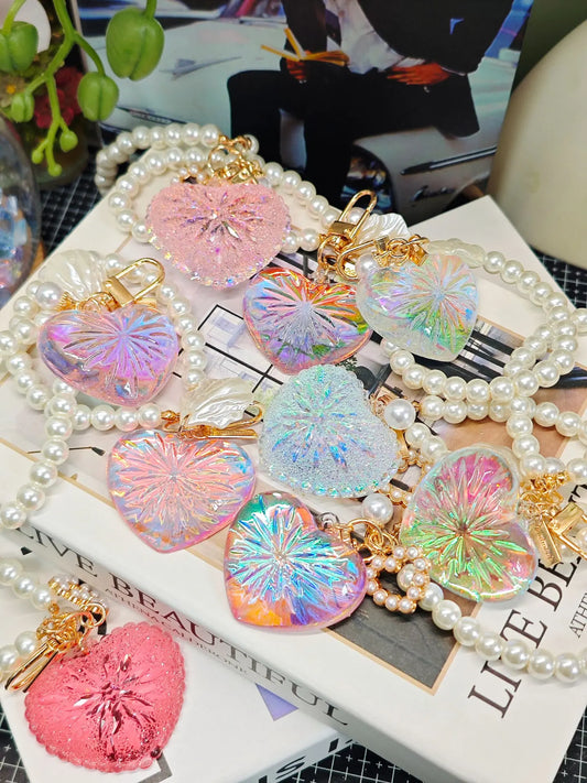 Handmade Diamond Heart Pendant Necklace with Hole Resin Mold