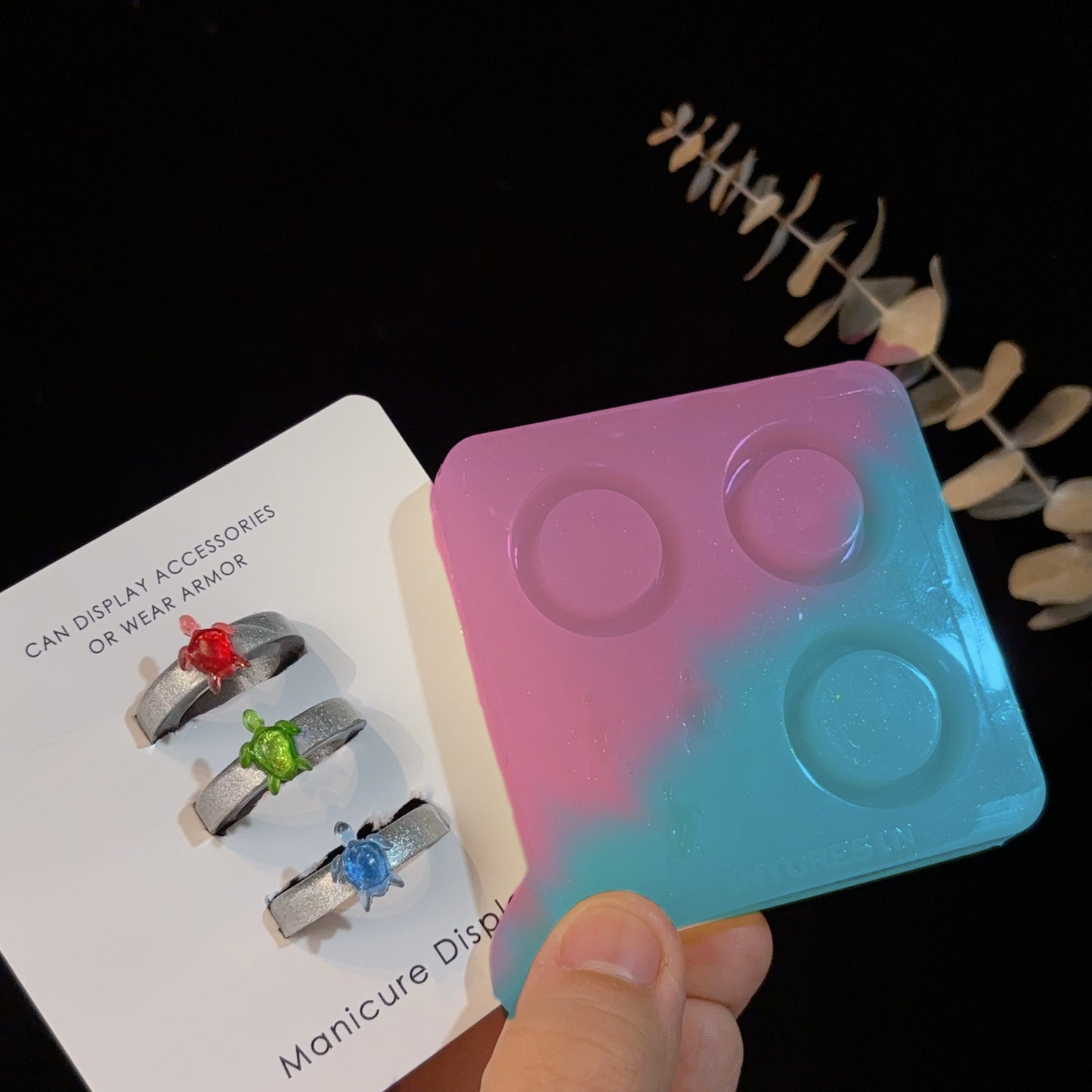 Handmade Mini Turtle Ring Resin Mold