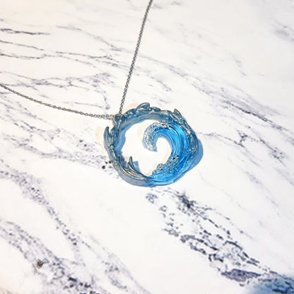 Handmade Wave Jewelry Pendant Resin Mold