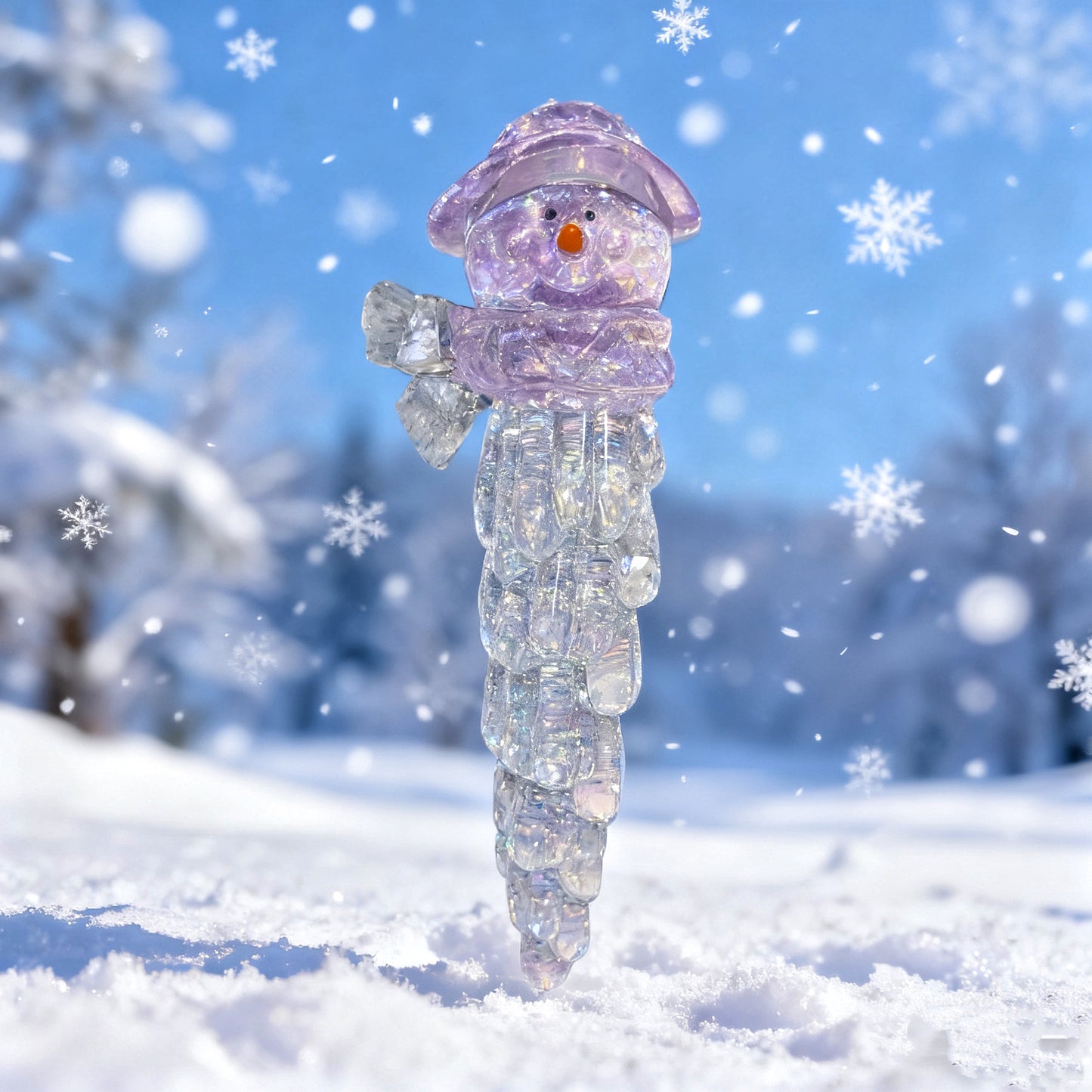 Moldes de resina para decoración de árbol de Navidad con forma de carámbano de cristal hechos a mano 