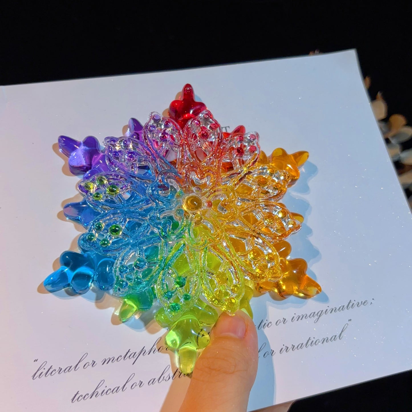 Handmade Double-Layer Rotating Snowflake Ornament Resin Mold