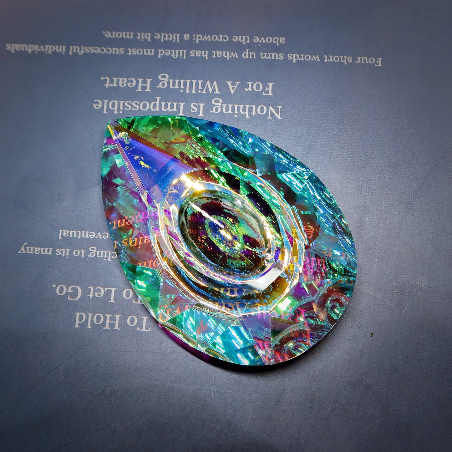 Handmade Large Crystal Teardrop-Shaped Hanging Resin Mold