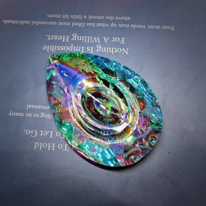 Handmade Large Crystal Teardrop-Shaped Hanging Resin Mold