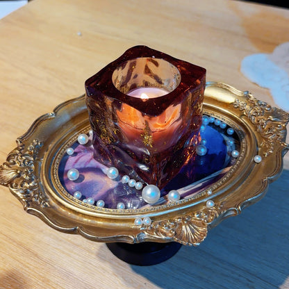 Handmade Water Ripple Candle Holder Resin Molds