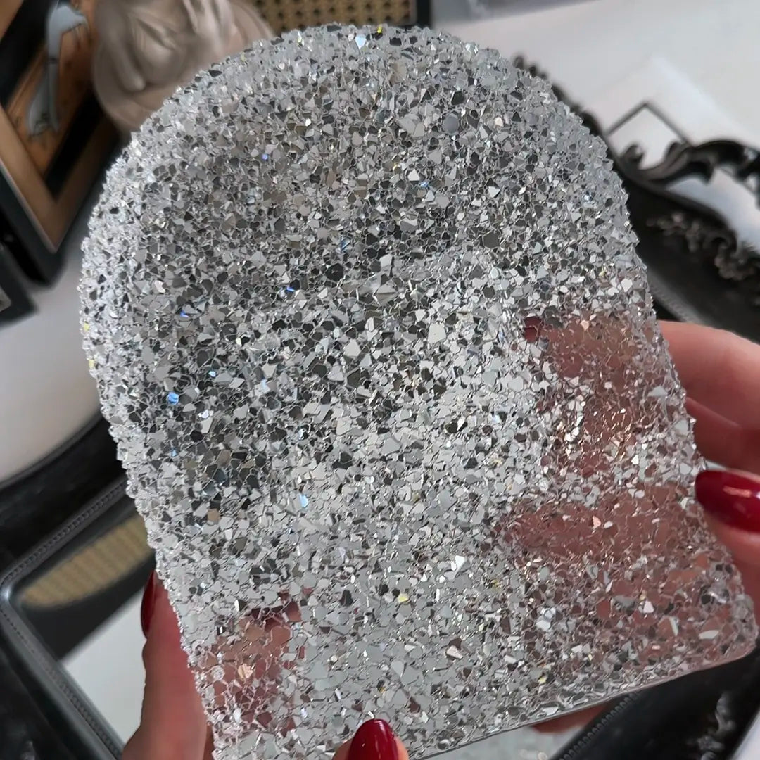 Handmade Large Arch-Shaped Crystal Cluster Decorative Resin Mold