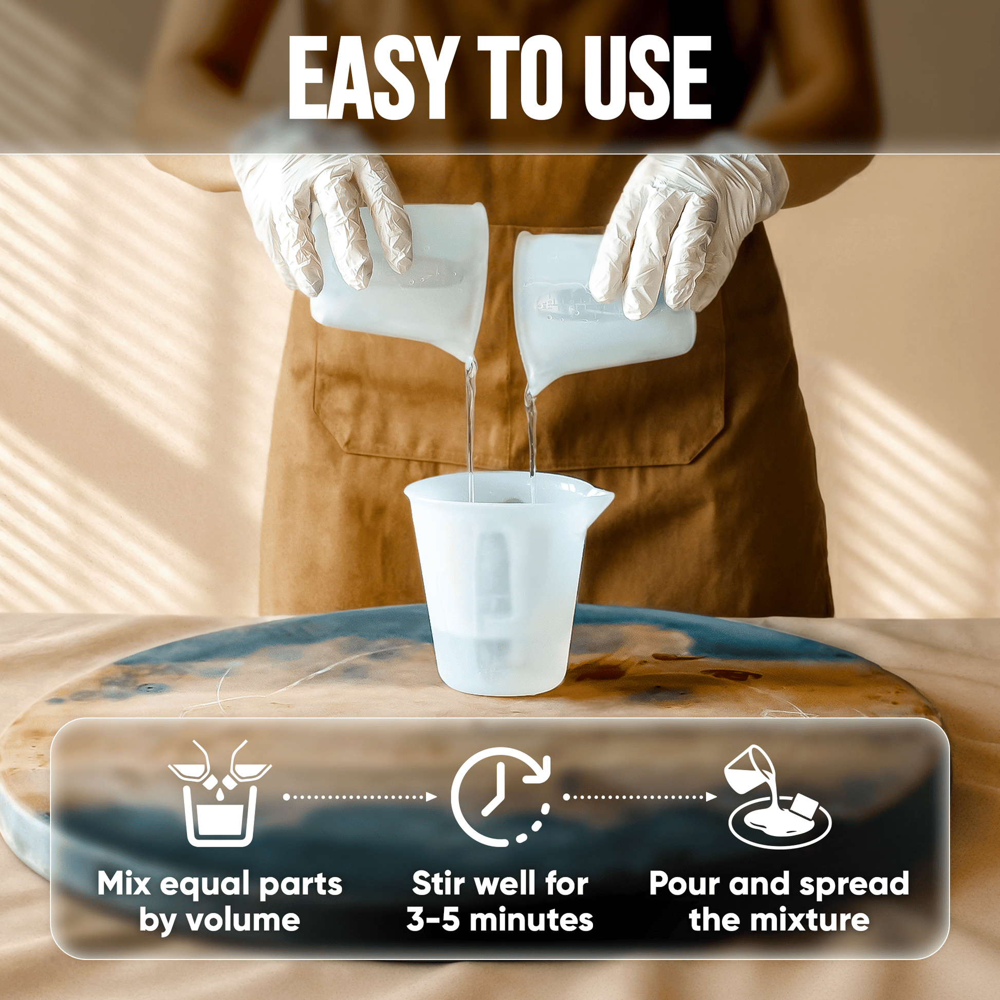 Table Top Epoxy Resin Kit — 8 L (1:1) | Ultra - Clear, Self - Leveling, UV Resistant - Craft Resin UK