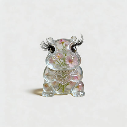 Handmade Heart Gesture Hippo Resin Ornament Mold