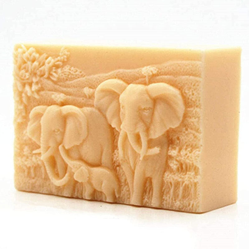 Elephant Family Ornaments Decorative Resin Mold