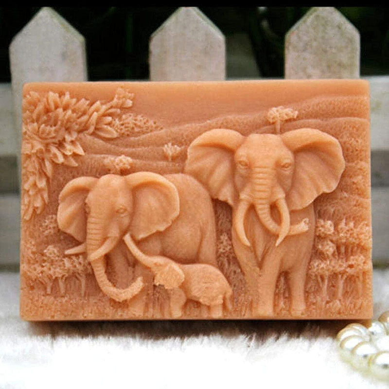 Elephant Family Ornaments Decorative Resin Mold