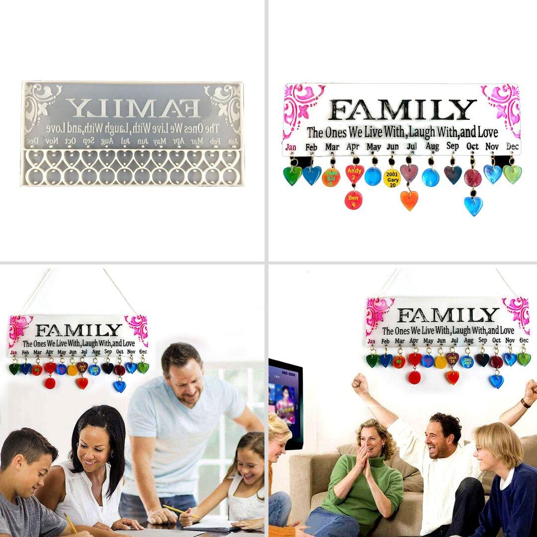 Family Calendar Resin Mold (For Reminders of Important Family Days) - IntoResin