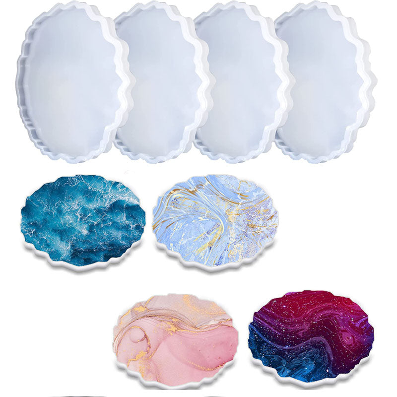 4 Pcs Silicone Large Geode Molds