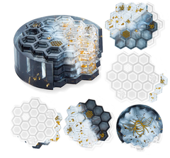 Honeycomb Coaster Resin Molds Set