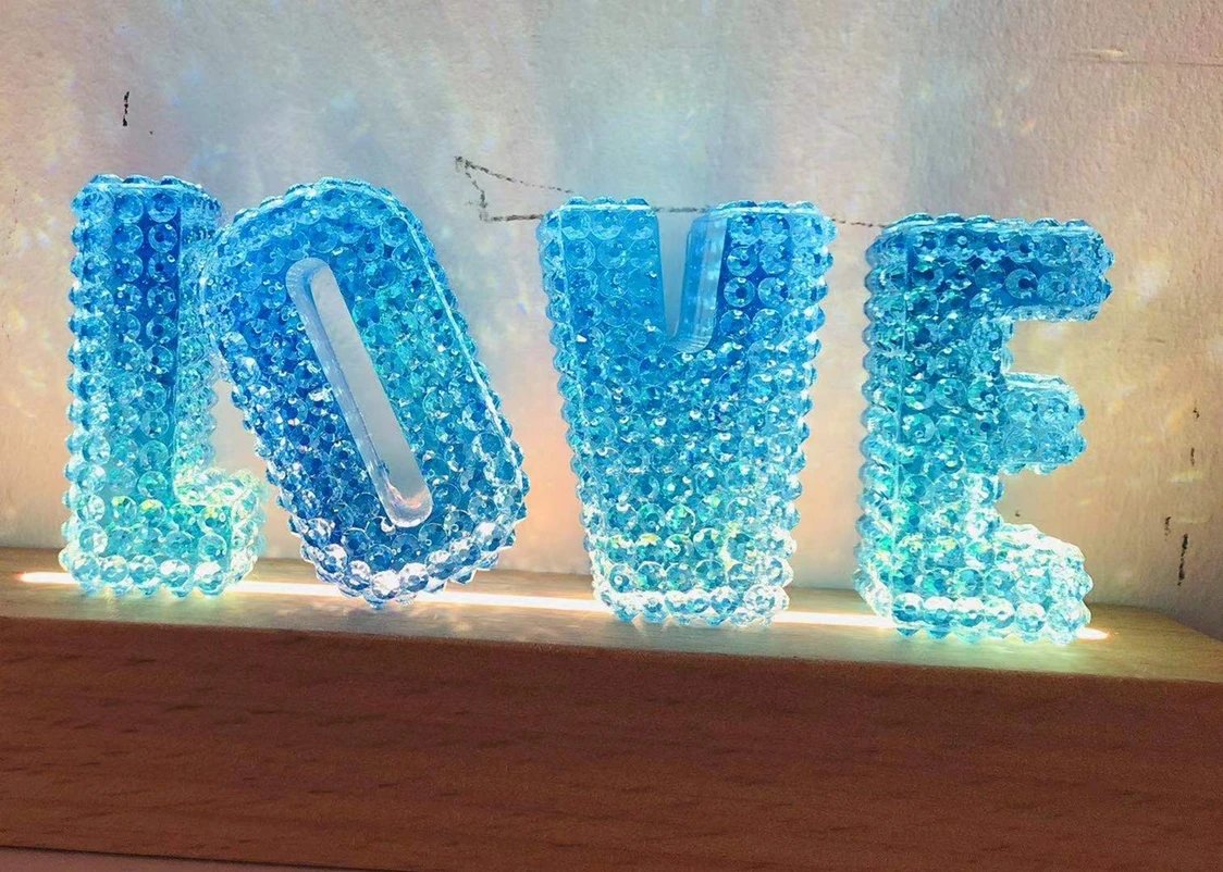 Handmade Diamond LOVE Letter Resin Mold Ornament Valentine's Day Wedding Gift