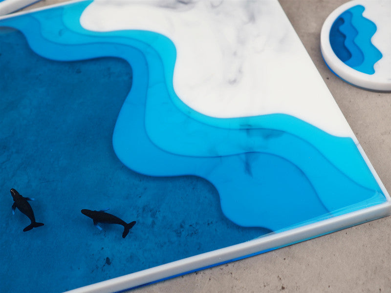 Irregular Tray Marine Terraces Coaster Resin Mold