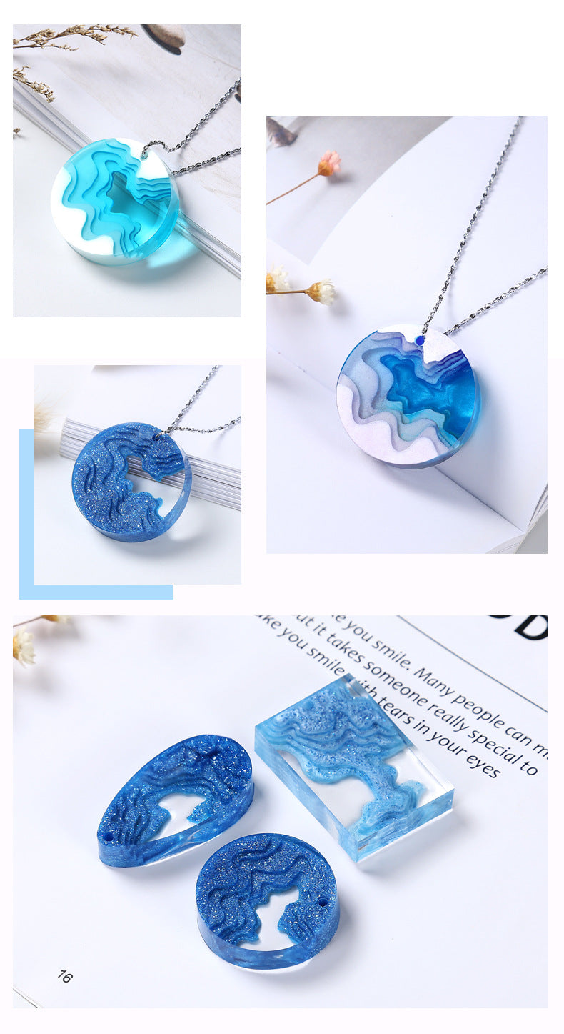 Island Resin Mold, Ocean Style Necklace Silicone Mold,beach Pendant Epoxy  Mold, Jewelry Molds for Resin,resin Crafts DIY, Casting Epoxy Mold 