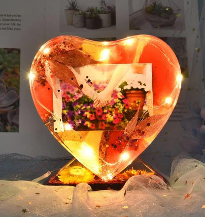 Resin Heart Photo Frame Mold, Soft Silicone for Resin Casting