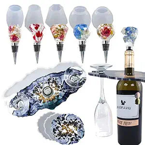 DIY Wine Rack Resin Epoxy Mold Wine Glass Holder Rack Coaster UV Resin  Molds Silicone For