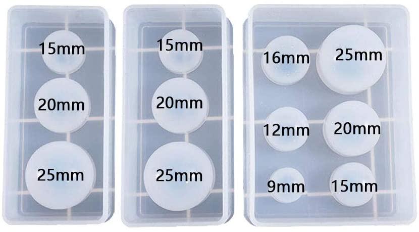 3pcs/Set 20-35mm Ball Shape Epoxy Silicone Mold UV Resin Pendant DIY Craft  Molds for Jewelry Making Tools Supplies Accessories