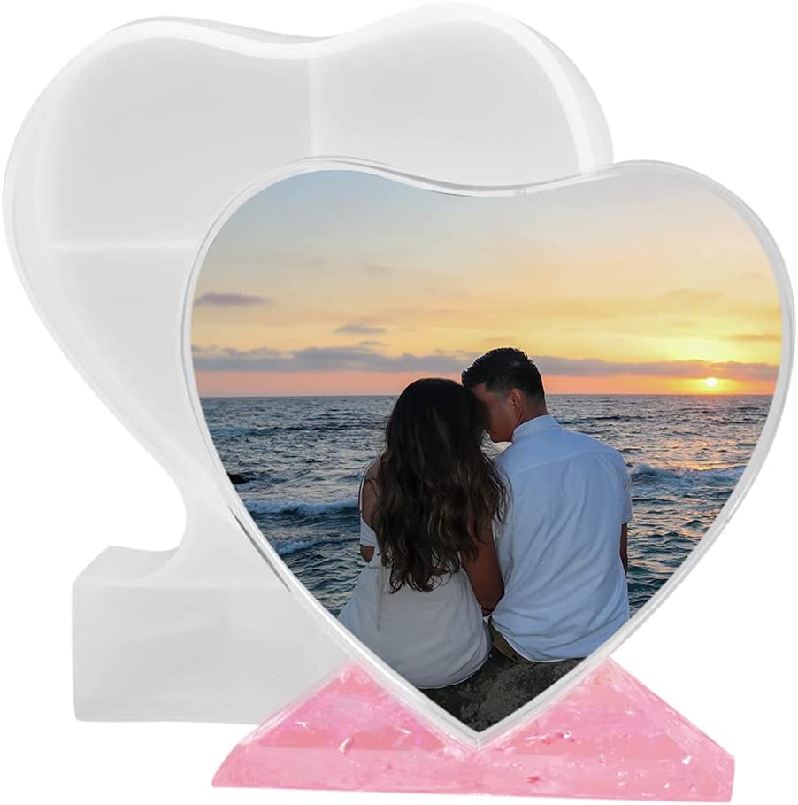 Resin Heart Photo Frame Mold, Soft Silicone for Resin Casting