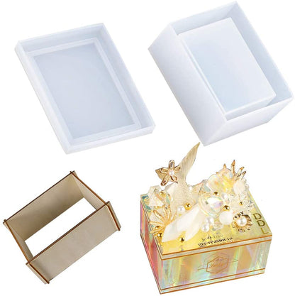 Resin Jewelry Storage Box Molds, 2PCs Box Molds for Resin Casting