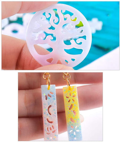 Earring Mold Epoxy Pendant Molds Resin Jewelry Molds Casting Silicone Molds