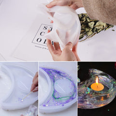 Moon and Star Shape Tealight Candles Holders Molds