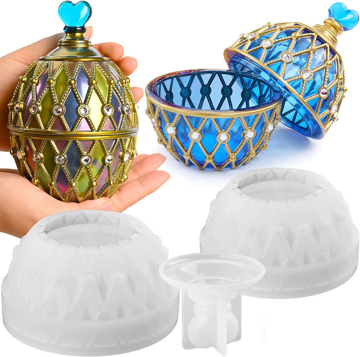 Egg Shape Storage Jewelry Resin Mold