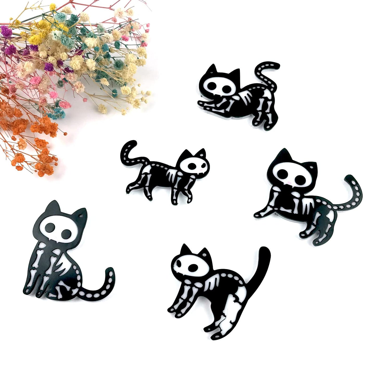 5pcs Kitten Shape Keychain Jewelry Accessory Resin Mold