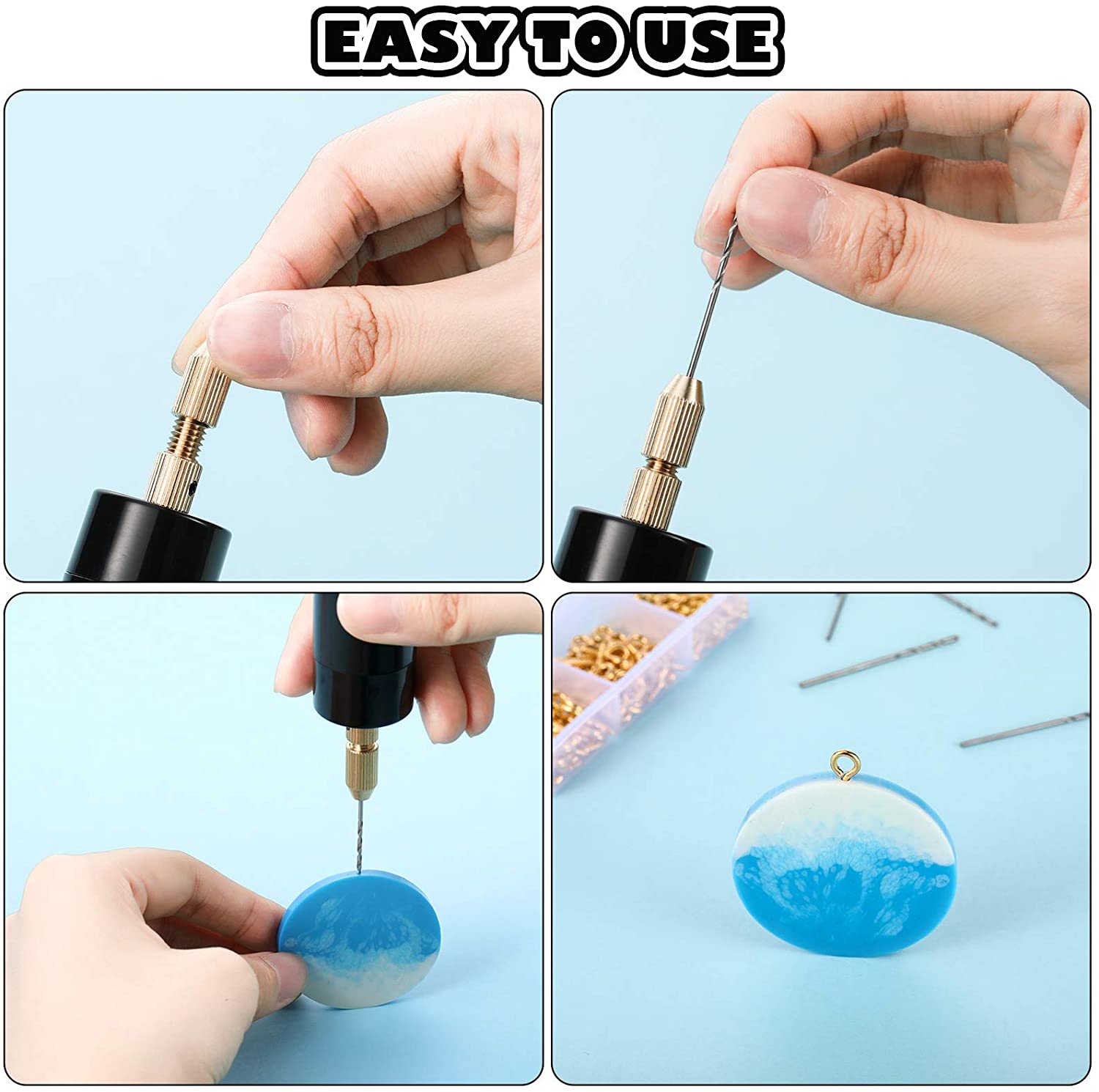 Resin Drilling Tools Pin Vise for Resin Casting Molds Resin Drill with –  IntoResin