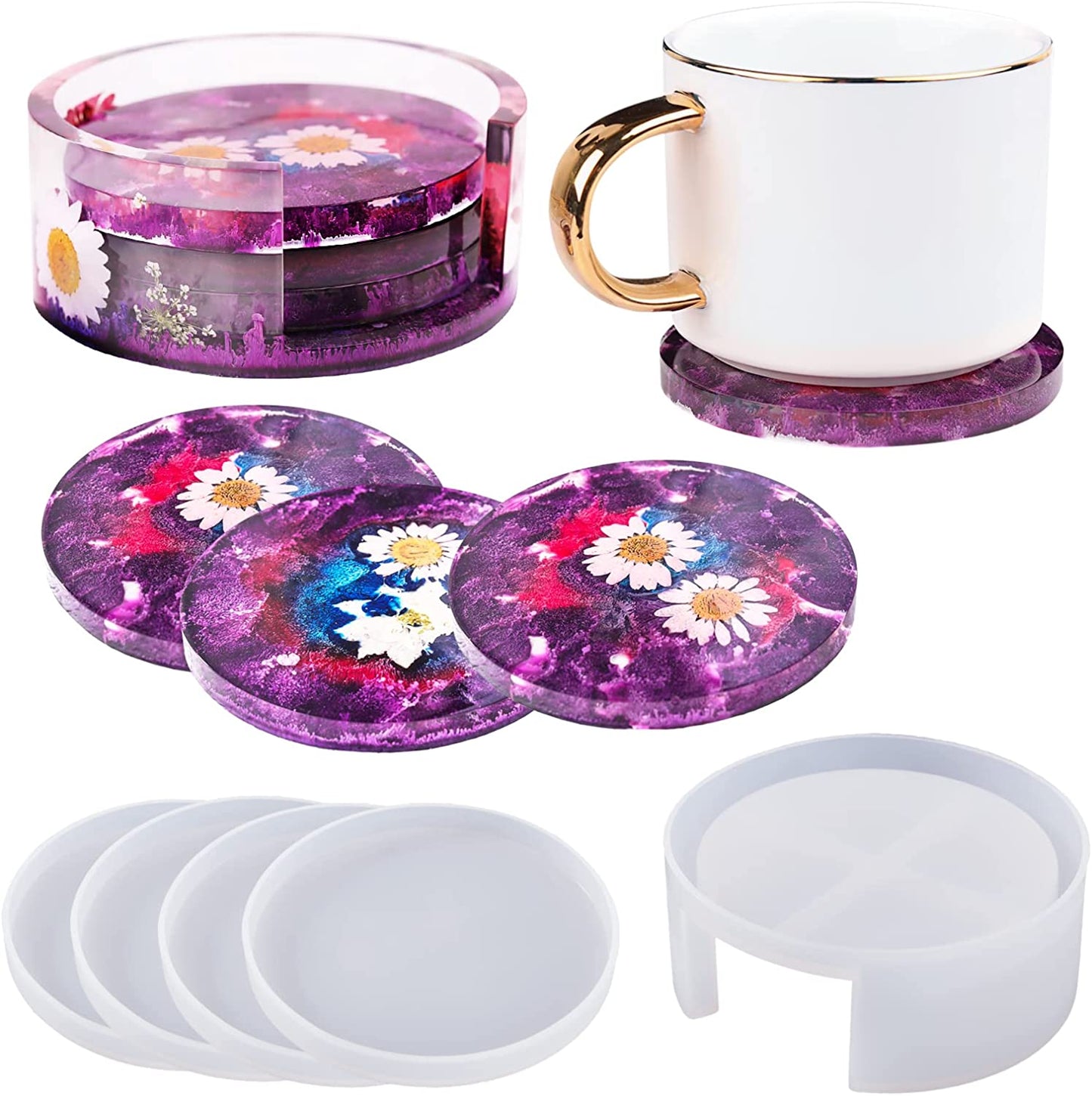 Resin Coaster Mold Making Coasters Kit Silicone Resin Mold Jewelry
